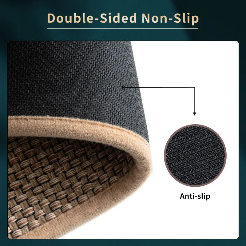Rug Cotton and Linen Kitchen Mat Carpet Absorbing Non-slip Dirt-resistant Waterproof