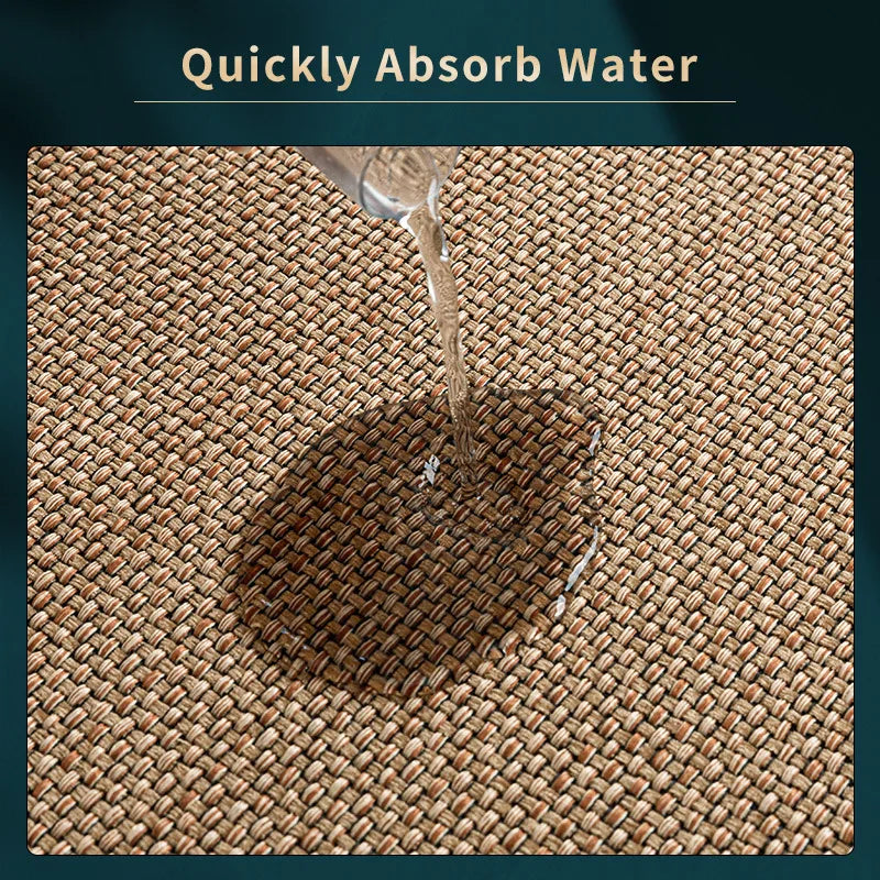 Rug Cotton and Linen Kitchen Mat Carpet Absorbing Non-slip Dirt-resistant Waterproof
