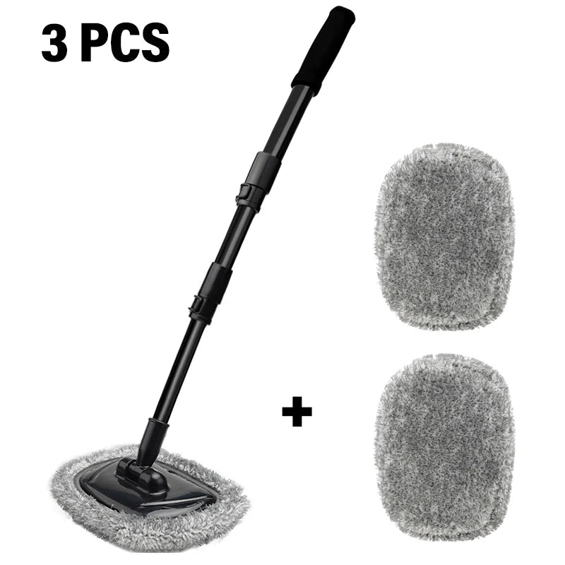 Telescoping Long Handle Cleaning Mop Retractable Bent Bar Car Wash