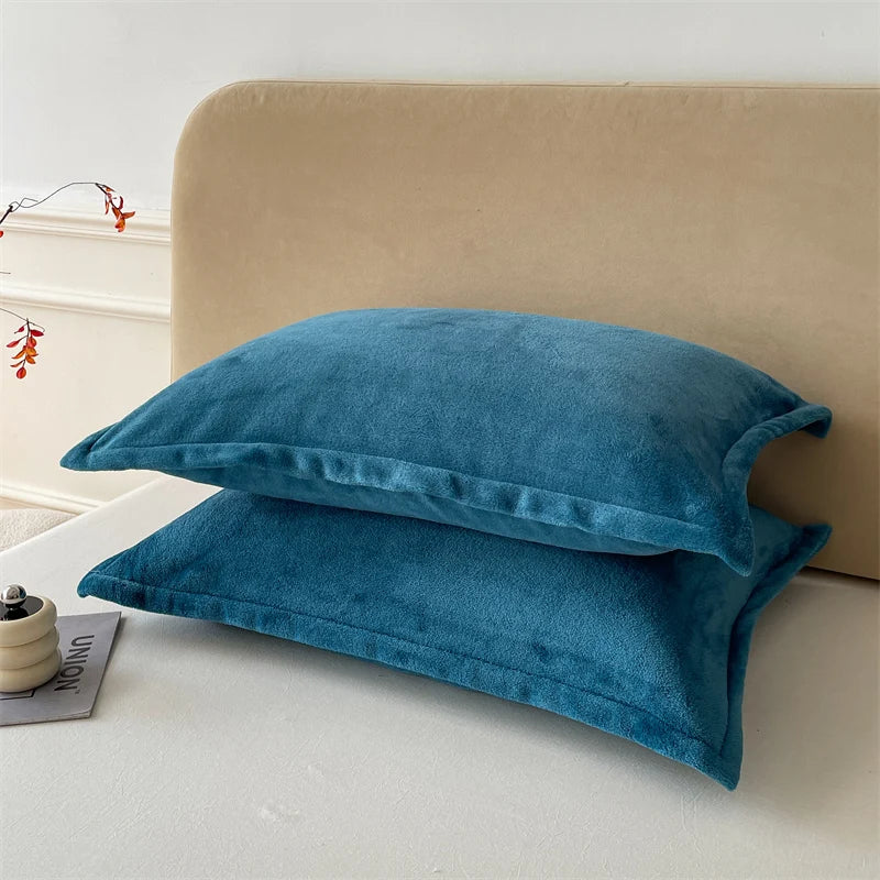 Solid Color Pillows Cover Velvet Warm Pillow Cases