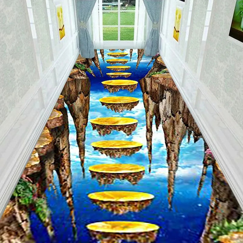 Tatami Rug 3D Carpets for Living Room Funny Adventure Floor Area Rugs for Kids