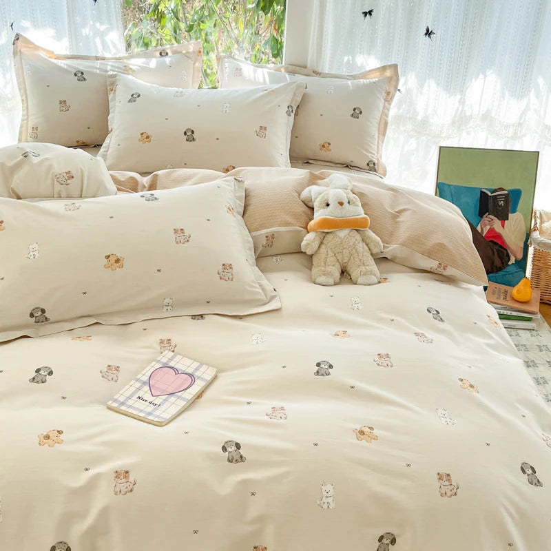 100% Cotton Duvet Cover Set, High Quality Comfort Bedding Set