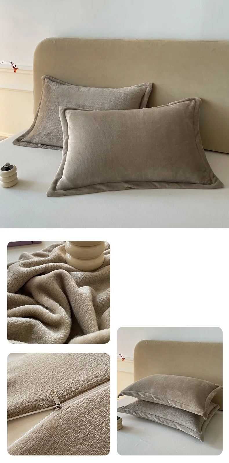 Solid Color Pillows Cover Velvet Warm Pillow Cases