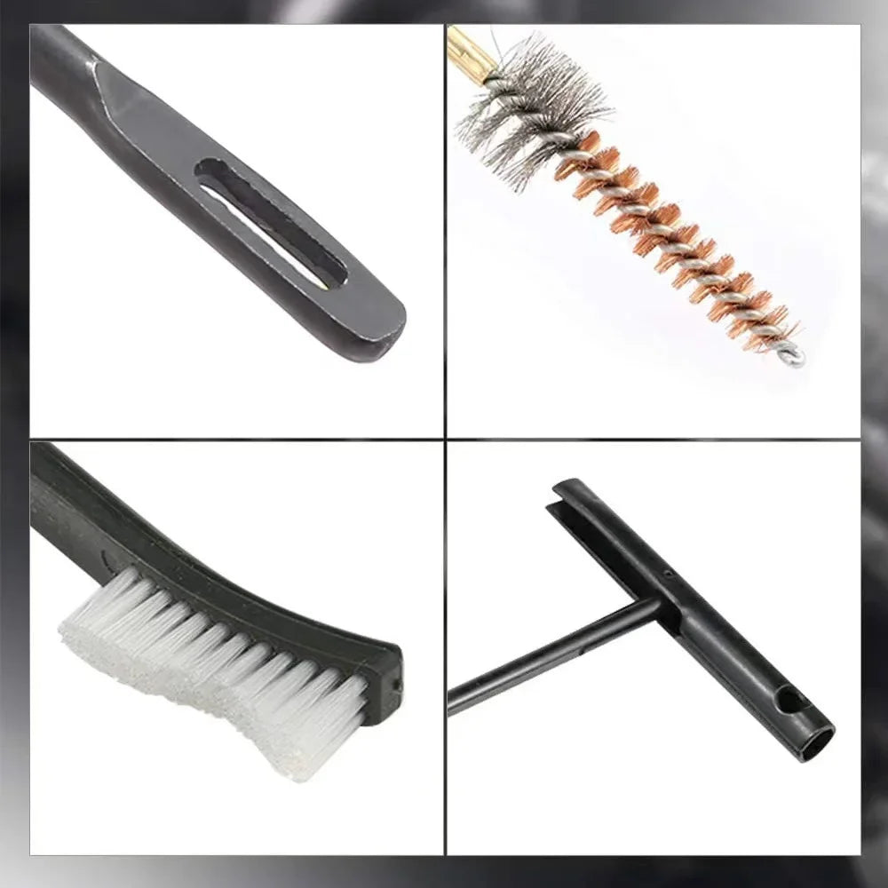 12 piece metal cleaning tool set, brush cleaning brush, and maintenance tools