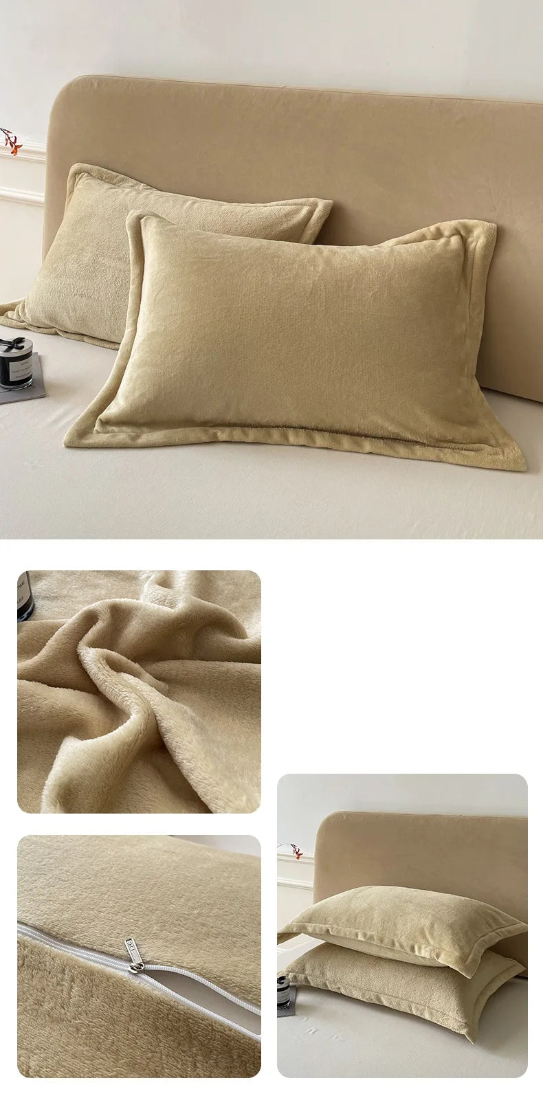 Solid Color Pillows Cover Velvet Warm Pillow Cases