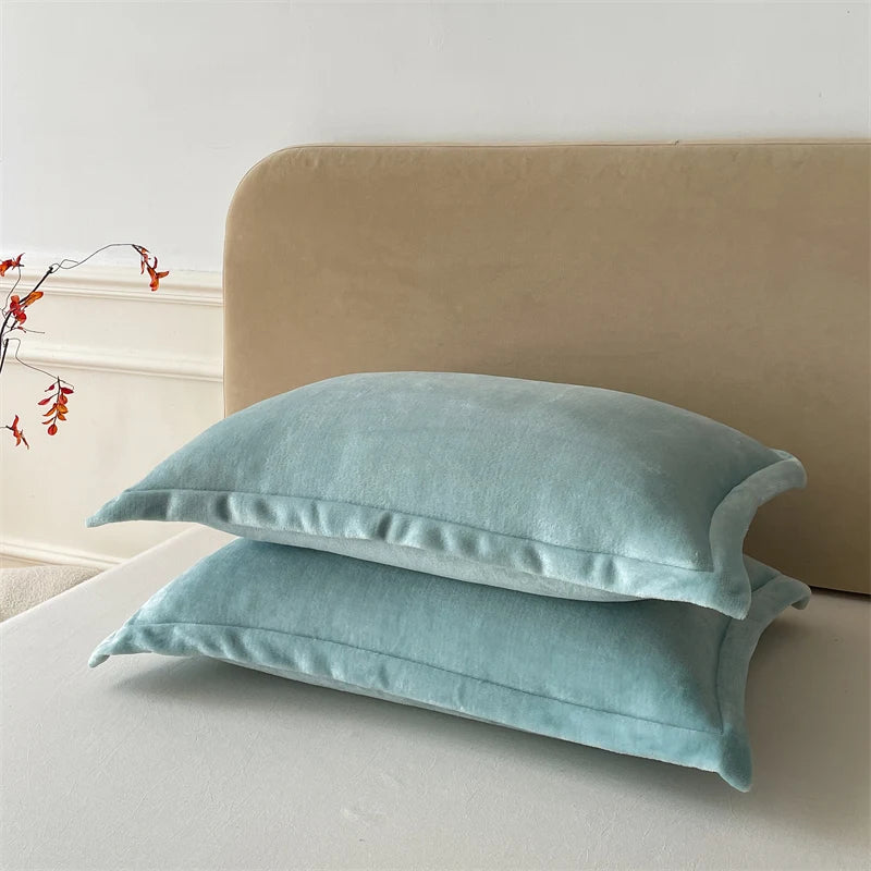 Solid Color Pillows Cover Velvet Warm Pillow Cases
