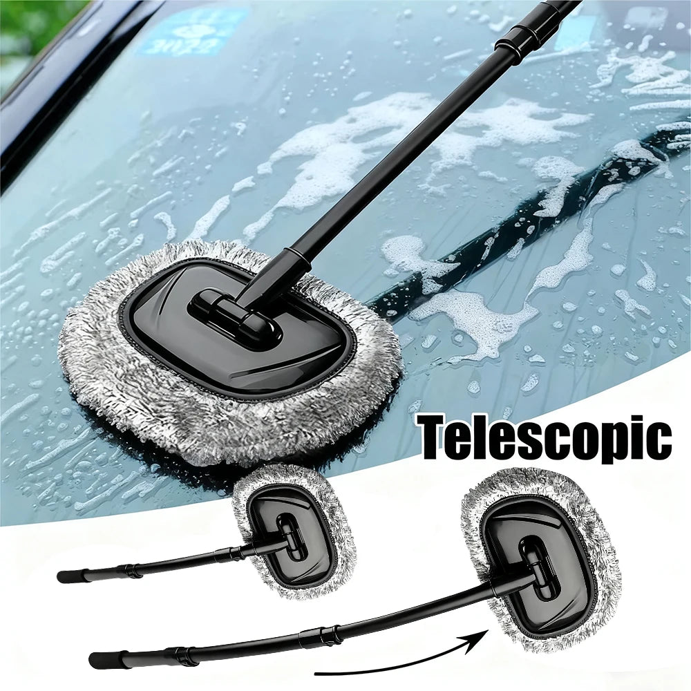 Telescoping Long Handle Cleaning Mop Retractable Bent Bar Car Wash
