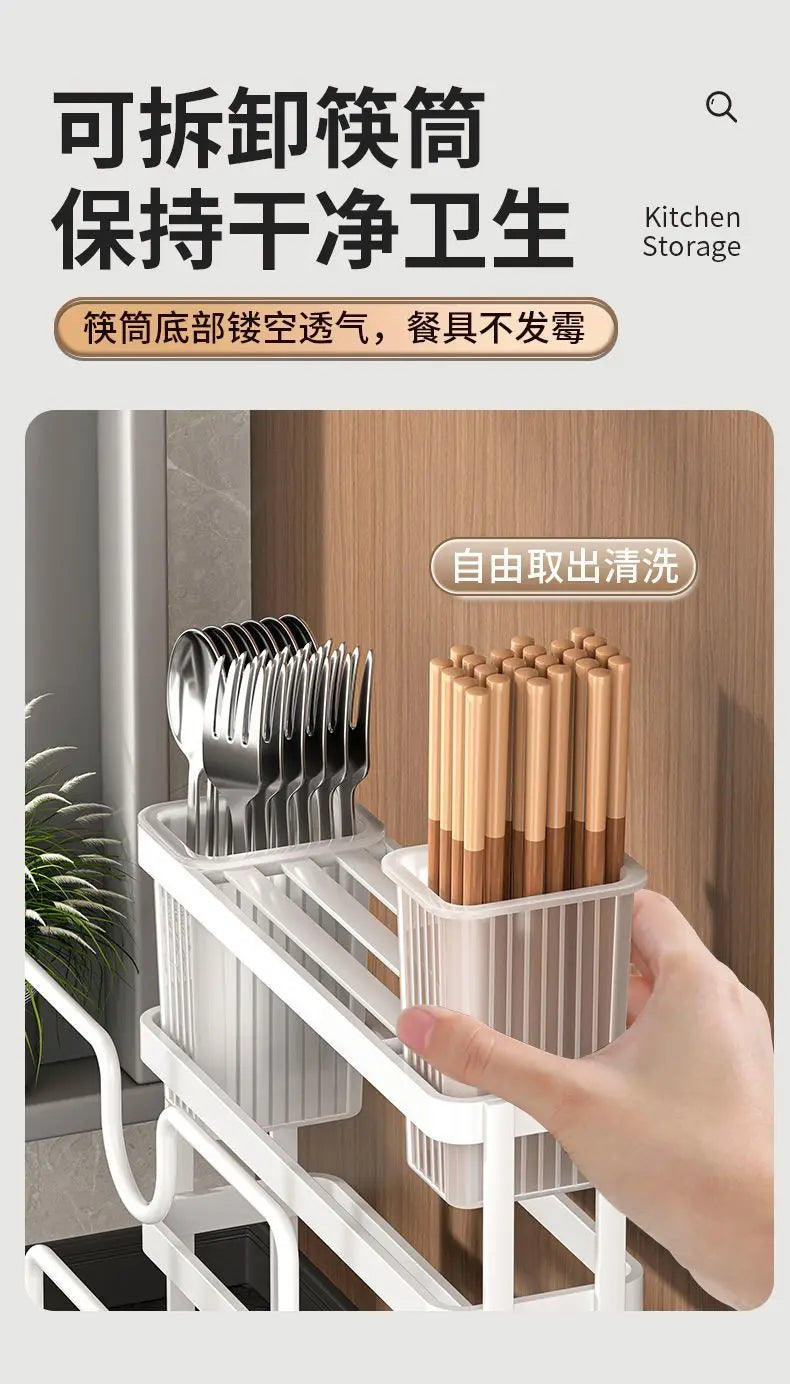 Kitchen knife holder, chopstick cage, storage rack, household multifunctional countertop,
