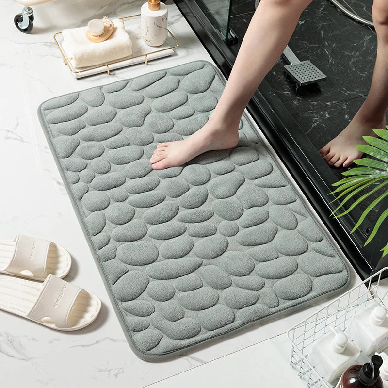 Foot Mat Coral Fleece Floor Mat  Bathroom Thickened Absorbent Floor Mat Door