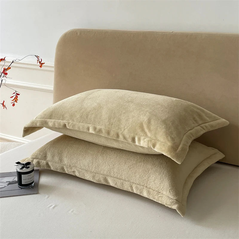 Solid Color Pillows Cover Velvet Warm Pillow Cases