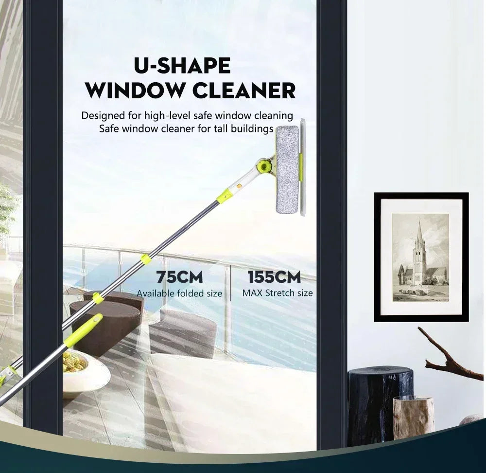 Hot Upgraded Telescopic High-rise Glass Cleaner Brush for Washing Window Dust