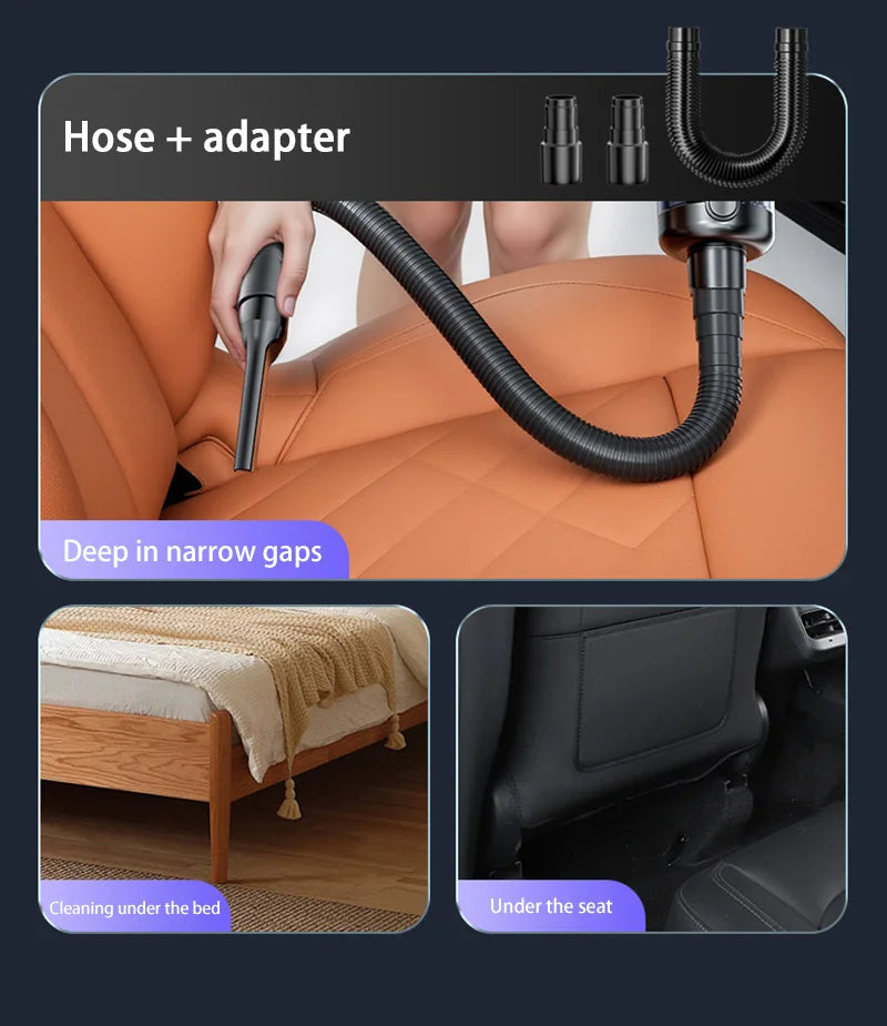 Car vacuum cleaner wireless one-button dust dump high-power portable