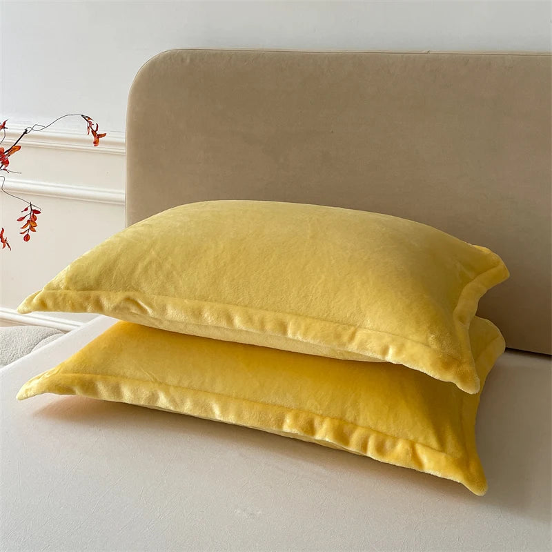 Solid Color Pillows Cover Velvet Warm Pillow Cases