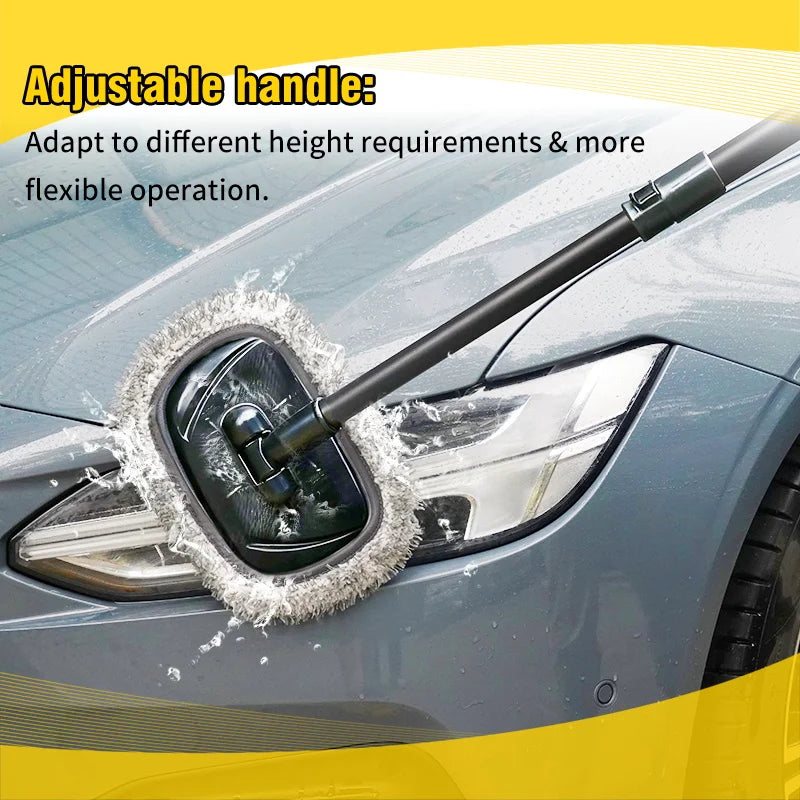 Telescoping Long Handle Cleaning Mop Retractable Bent Bar Car Wash