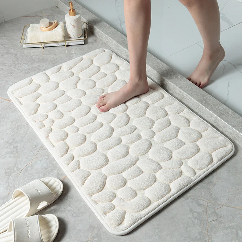 Foot Mat Coral Fleece Floor Mat  Bathroom Thickened Absorbent Floor Mat Door