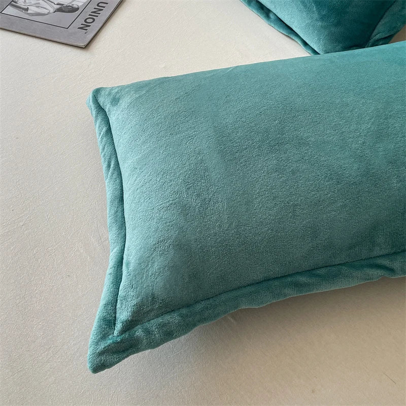 Solid Color Pillows Cover Velvet Warm Pillow Cases