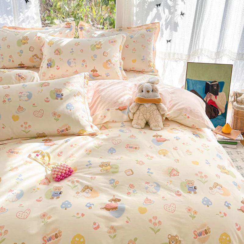 100% Cotton Duvet Cover Set, High Quality Comfort Bedding Set