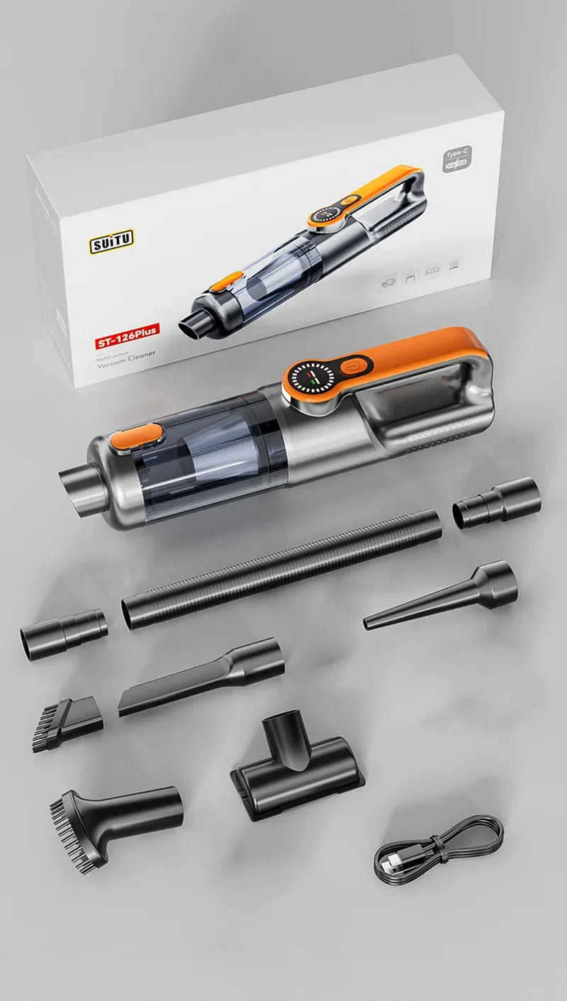 Car vacuum cleaner wireless one-button dust dump high-power portable