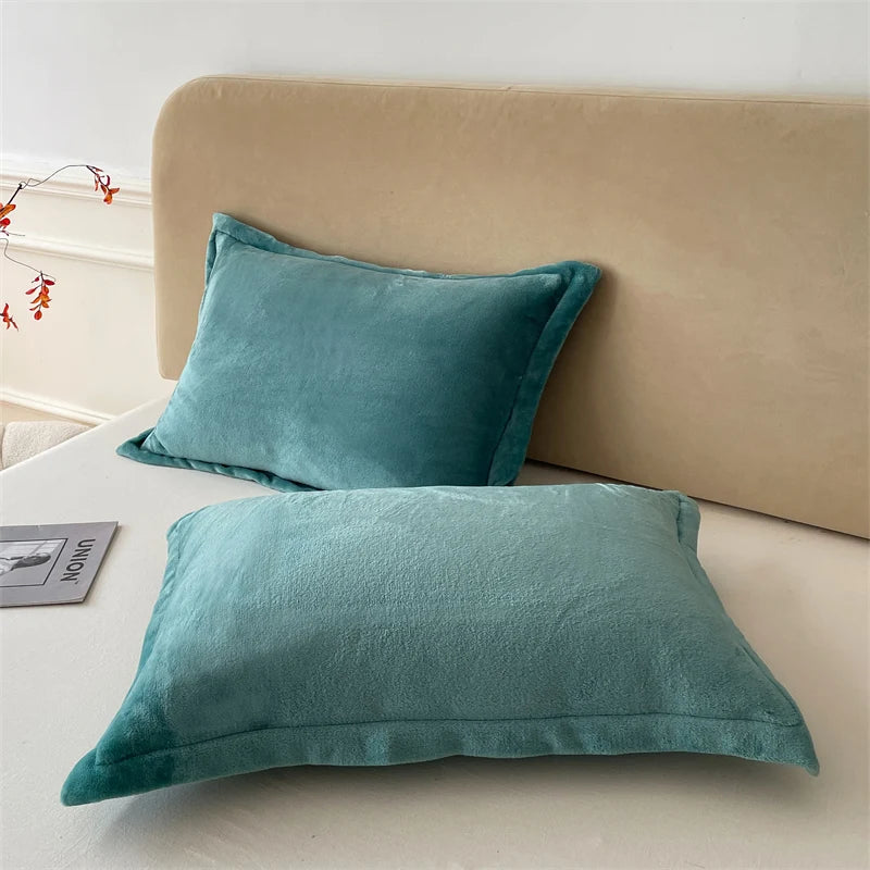 Solid Color Pillows Cover Velvet Warm Pillow Cases