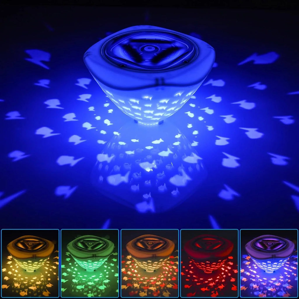 Colorful Fish Pattern Bathtub Floating Light - Ideal for Bathroom, Aquariums & Parties! Waterproof
