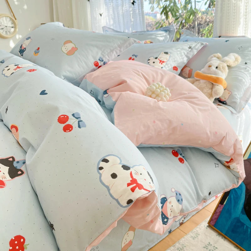 100% Cotton Duvet Cover Set, High Quality Comfort Bedding Set