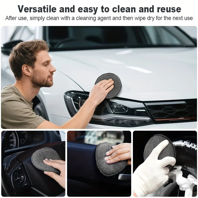 Car Cleaning Tools 11pcs Microfiber Kit Tire Brush Scratch Removal Pads