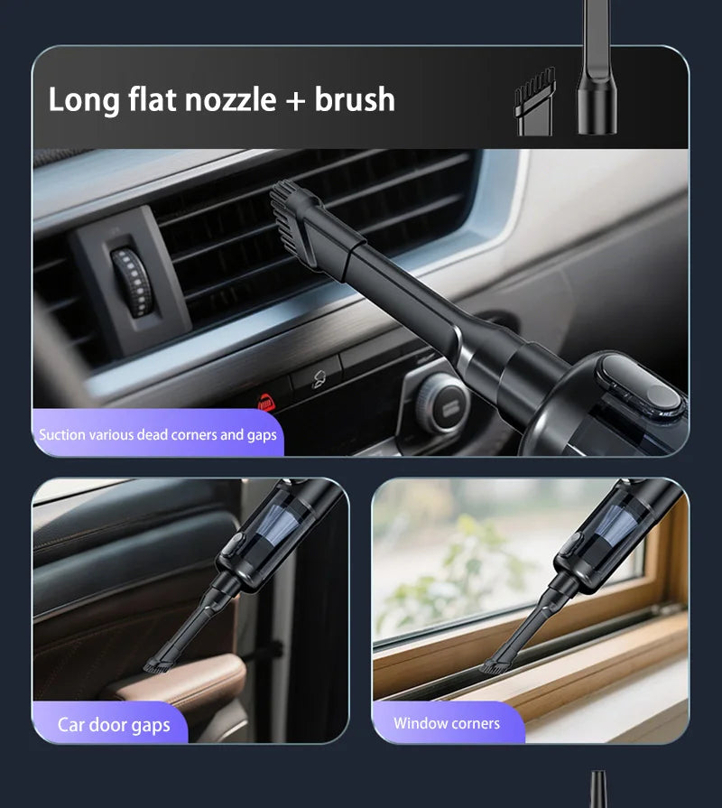 Car vacuum cleaner wireless one-button dust dump high-power portable