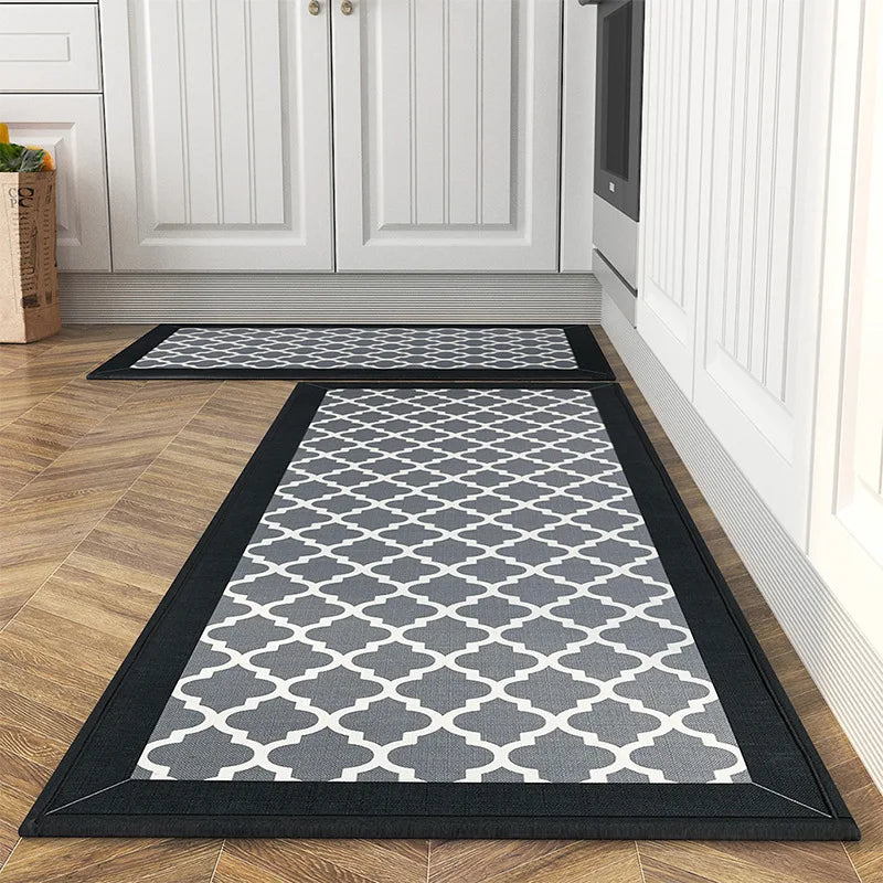 Rug Cotton and Linen Kitchen Mat Carpet Absorbing Non-slip Dirt-resistant Waterproof