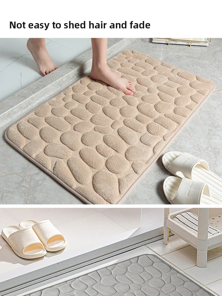 Foot Mat Coral Fleece Floor Mat  Bathroom Thickened Absorbent Floor Mat Door