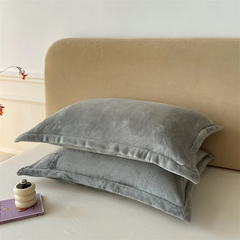 Solid Color Pillows Cover Velvet Warm Pillow Cases