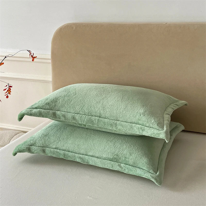 Solid Color Pillows Cover Velvet Warm Pillow Cases