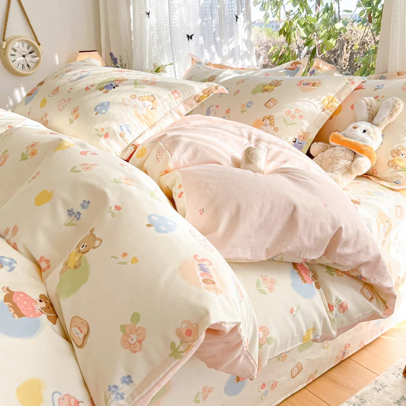 100% Cotton Duvet Cover Set, High Quality Comfort Bedding Set
