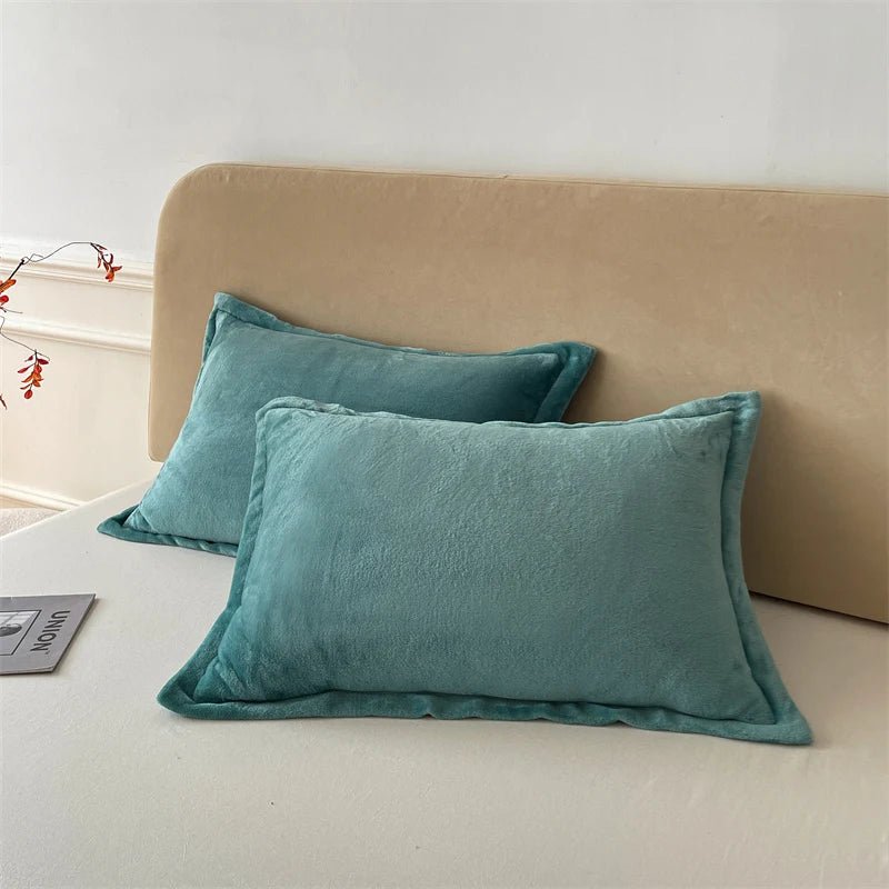Solid Color Pillows Cover Velvet Warm Pillow Cases