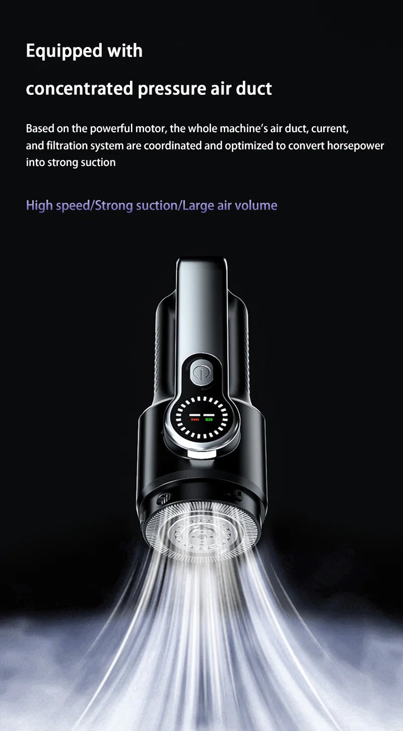 Car vacuum cleaner wireless one-button dust dump high-power portable