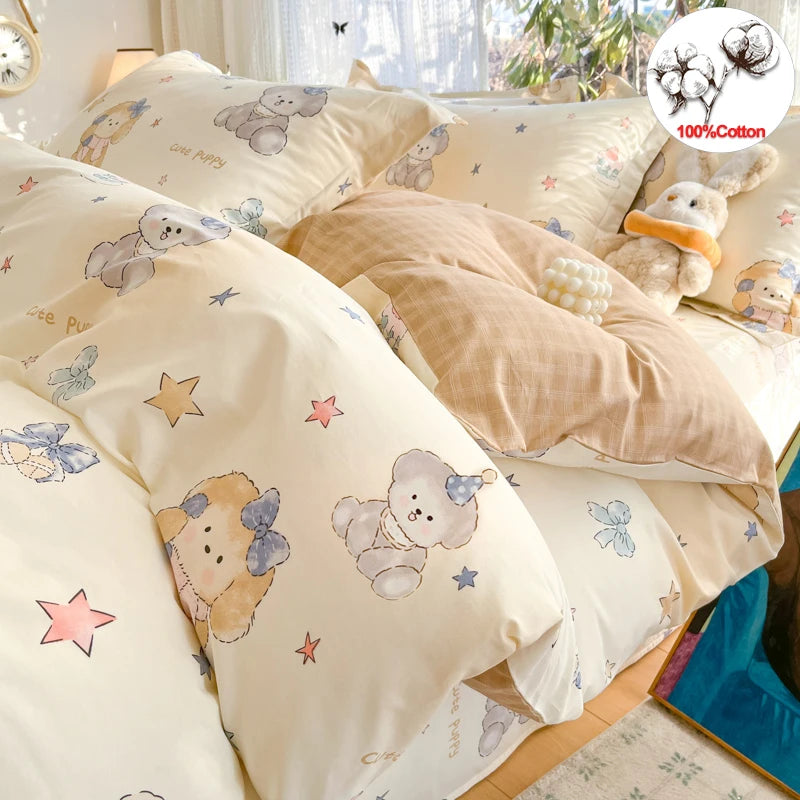 100% Cotton Duvet Cover Set, High Quality Comfort Bedding Set