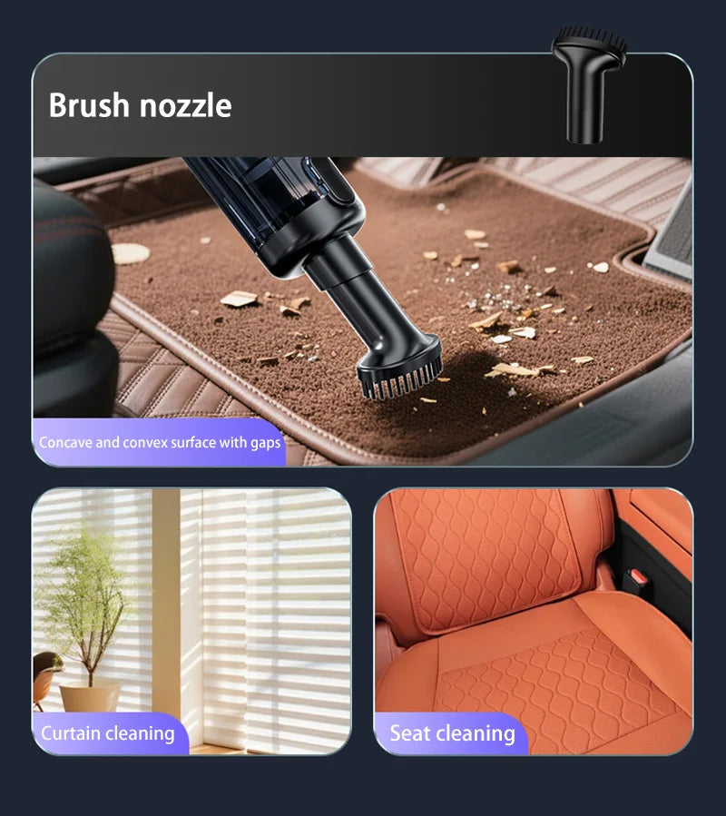 Car vacuum cleaner wireless one-button dust dump high-power portable