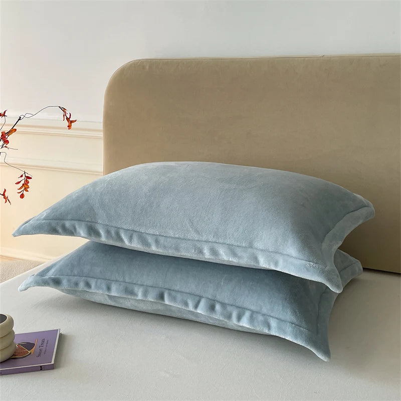 Solid Color Pillows Cover Velvet Warm Pillow Cases