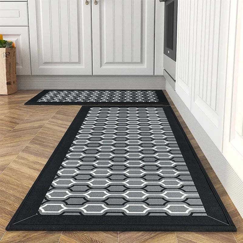 Rug Cotton and Linen Kitchen Mat Carpet Absorbing Non-slip Dirt-resistant Waterproof