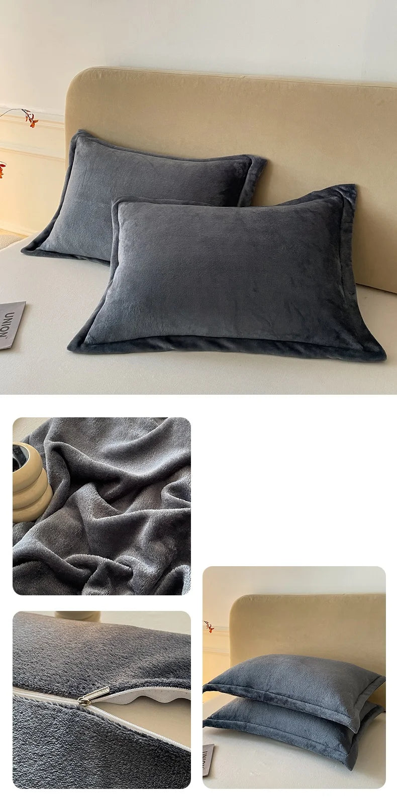 Solid Color Pillows Cover Velvet Warm Pillow Cases