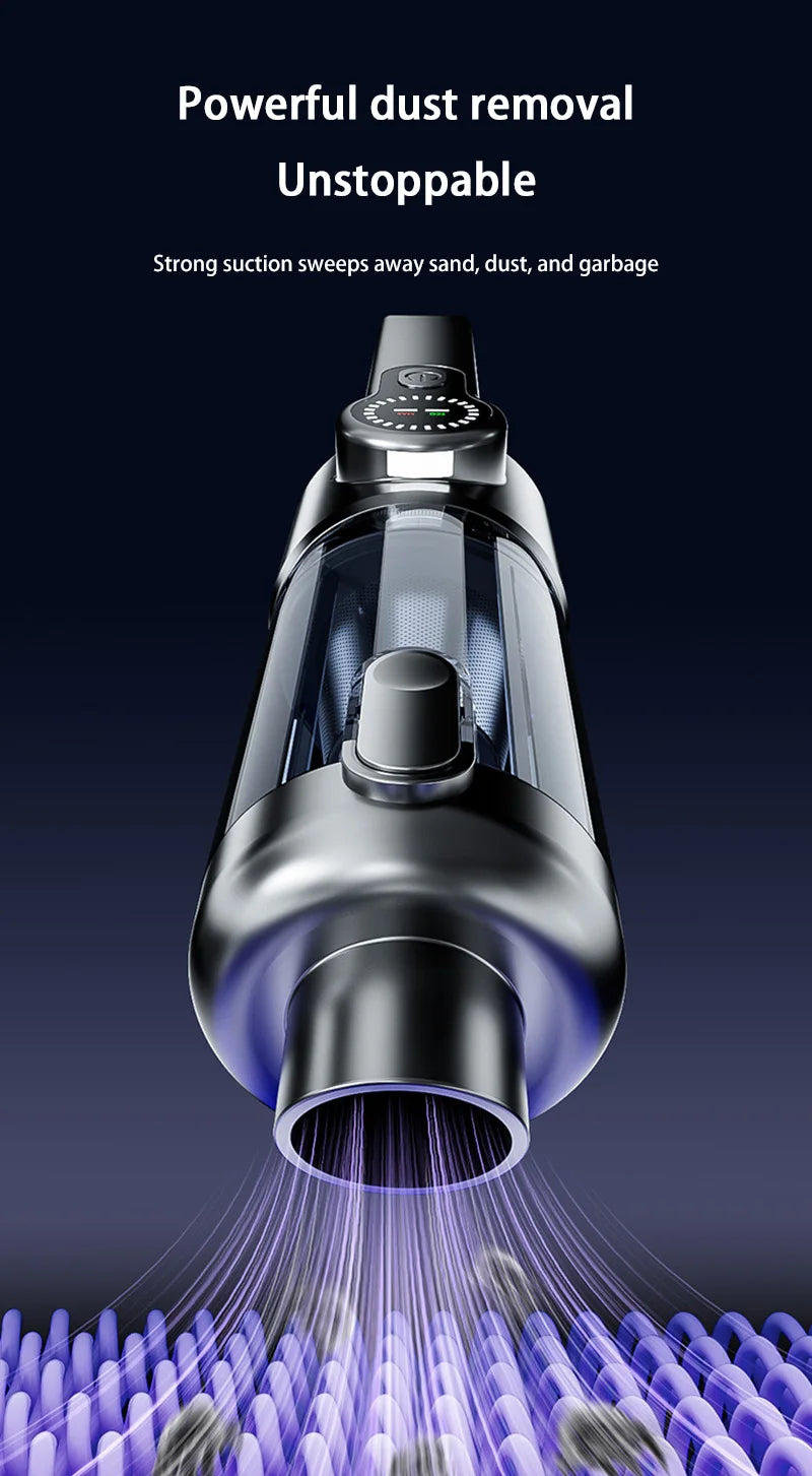 Car vacuum cleaner wireless one-button dust dump high-power portable
