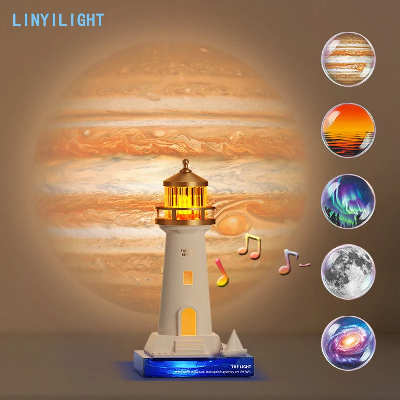 Lighthouse Moon Projection Light Breathing Light Moonlight Prejection