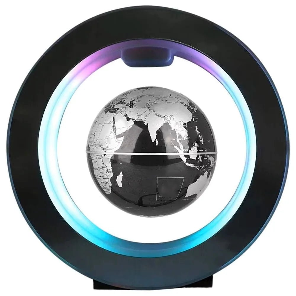 Floating Globe Levitating World Map Rotating Ornament LED Lamp for Bedside