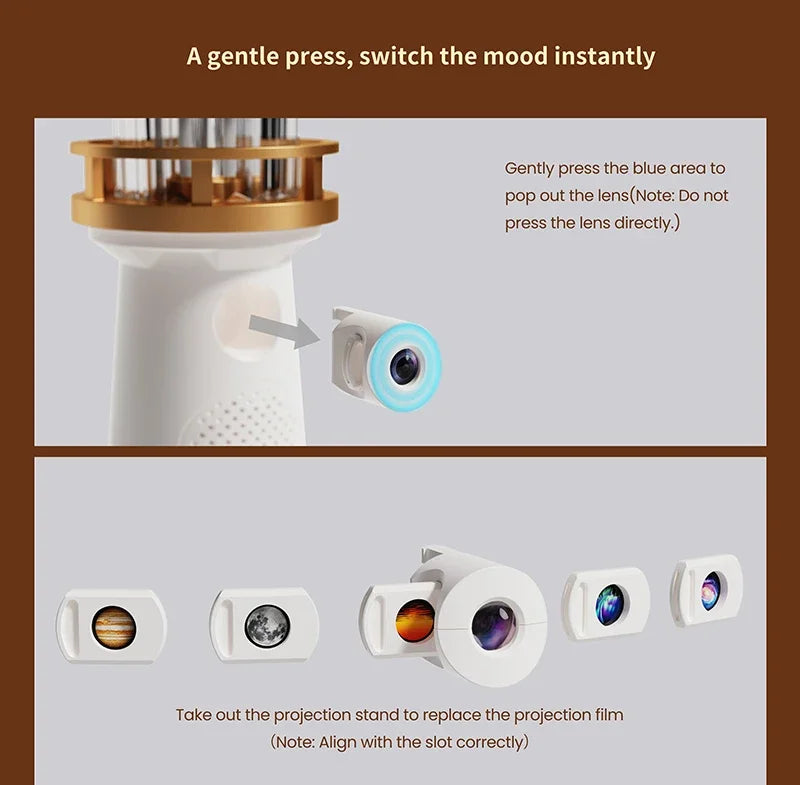 Lighthouse Moon Projection Light Breathing Light Moonlight Prejection