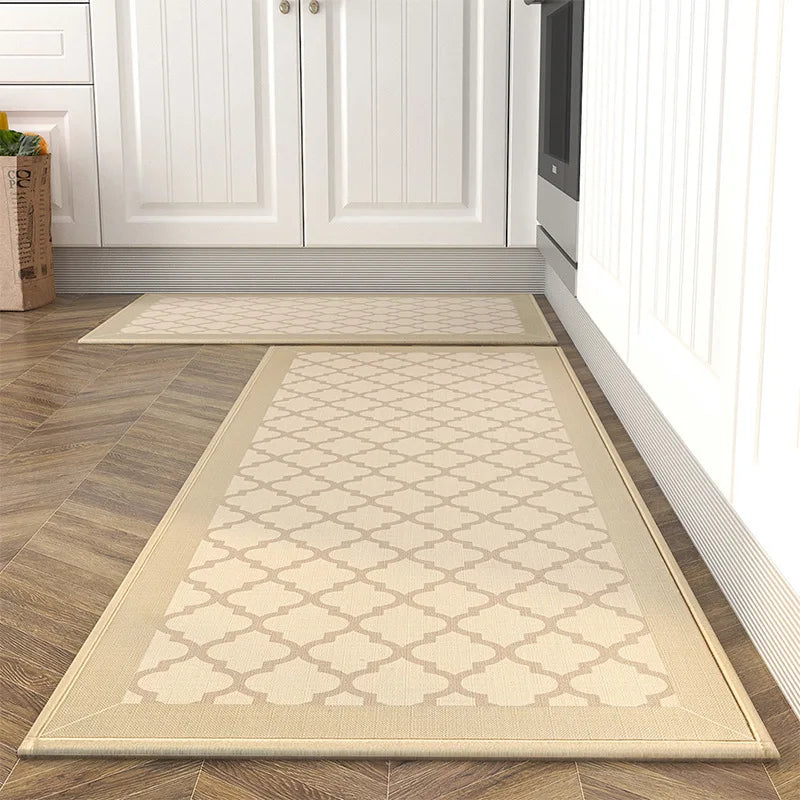 Rug Cotton and Linen Kitchen Mat Carpet Absorbing Non-slip Dirt-resistant Waterproof