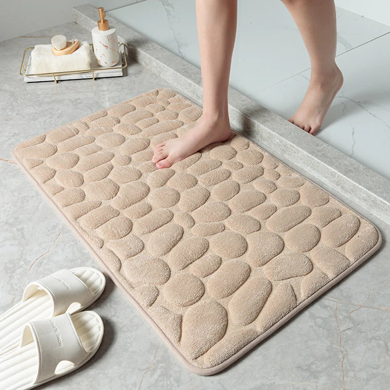 Foot Mat Coral Fleece Floor Mat  Bathroom Thickened Absorbent Floor Mat Door