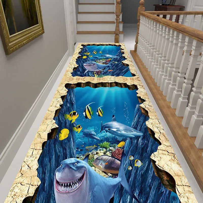Tatami Rug 3D Carpets for Living Room Funny Adventure Floor Area Rugs for Kids