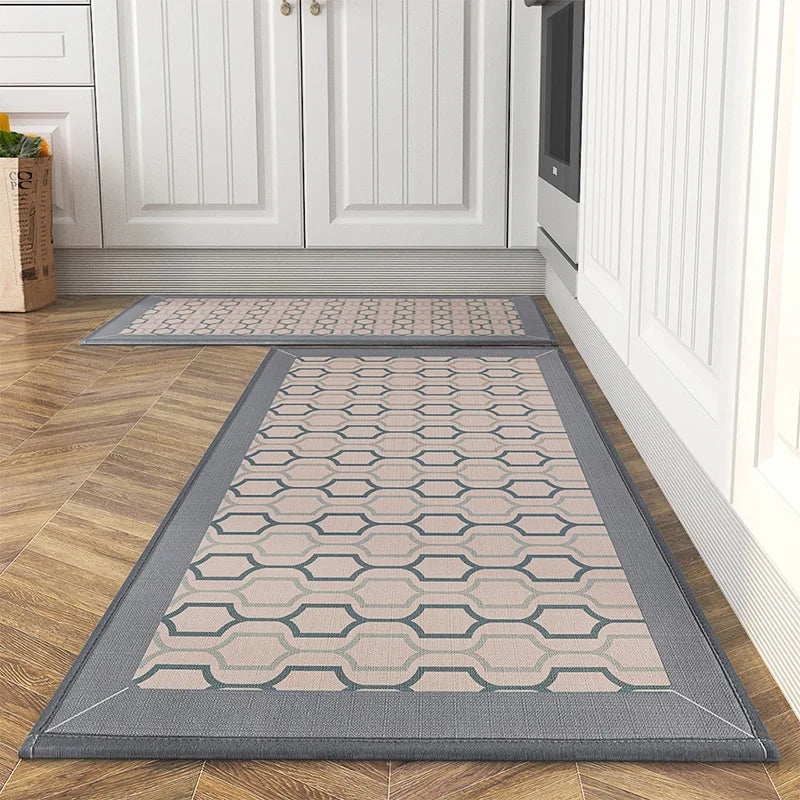 Rug Cotton and Linen Kitchen Mat Carpet Absorbing Non-slip Dirt-resistant Waterproof