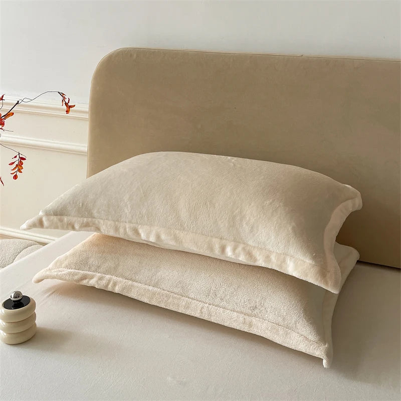 Solid Color Pillows Cover Velvet Warm Pillow Cases
