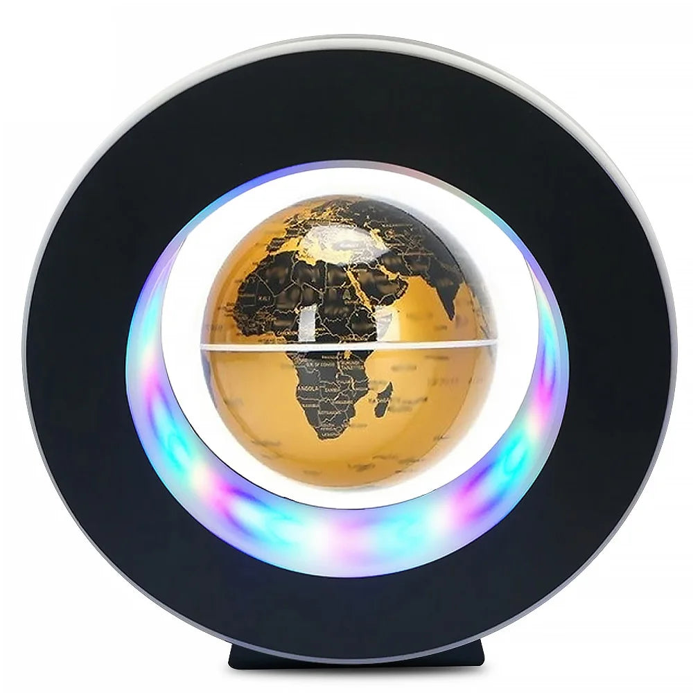Floating Globe Levitating World Map Rotating Ornament LED Lamp for Bedside