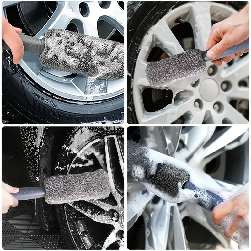 Car Cleaning Tools 11pcs Microfiber Kit Tire Brush Scratch Removal Pads